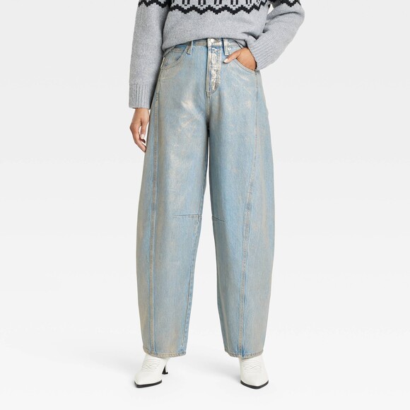 Universal Thread Denim - Universal Thread High-Rise Curved Leg Jeans - Gold Wash 8